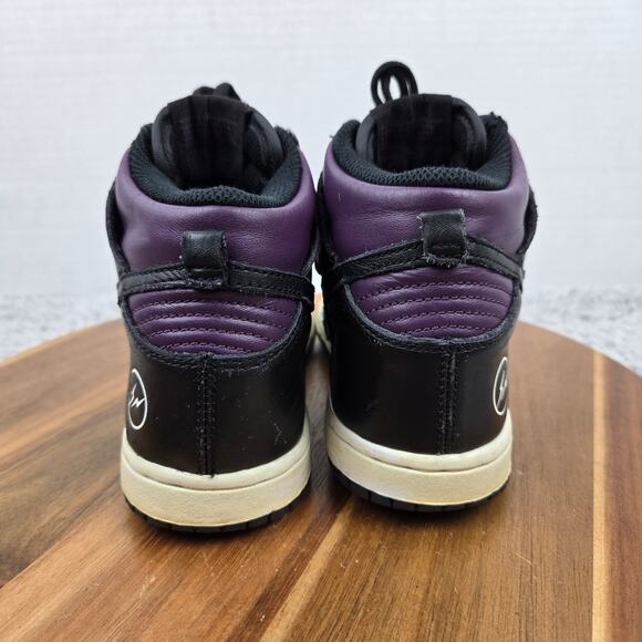 Nike Dunk High Fragment Beijing PS 2021 Black Wine Casual Daily Sneaker Kids 1y - Picture 3 of 15